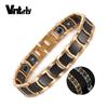 Bracelet Magnétique Céramique Vinterly Hommes Femmes Chaîne Dorée Maillon Bracelets Énergie Santé Bracelets Joncs Bracelets à Breloques pour Hommes Femmes