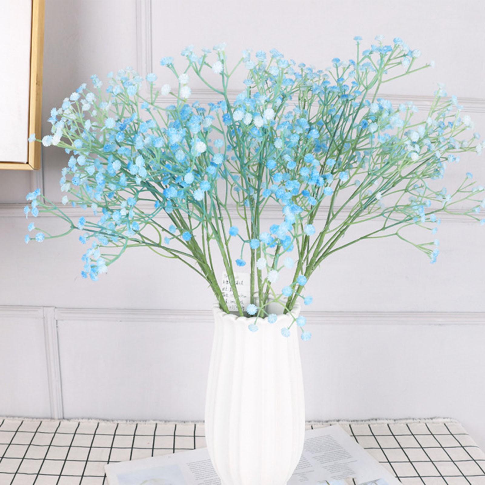 

Искусственный цветок Babys Breath 3 ветки пластиковая искусственная гипсофила для свадебного домашнего декора синий синий