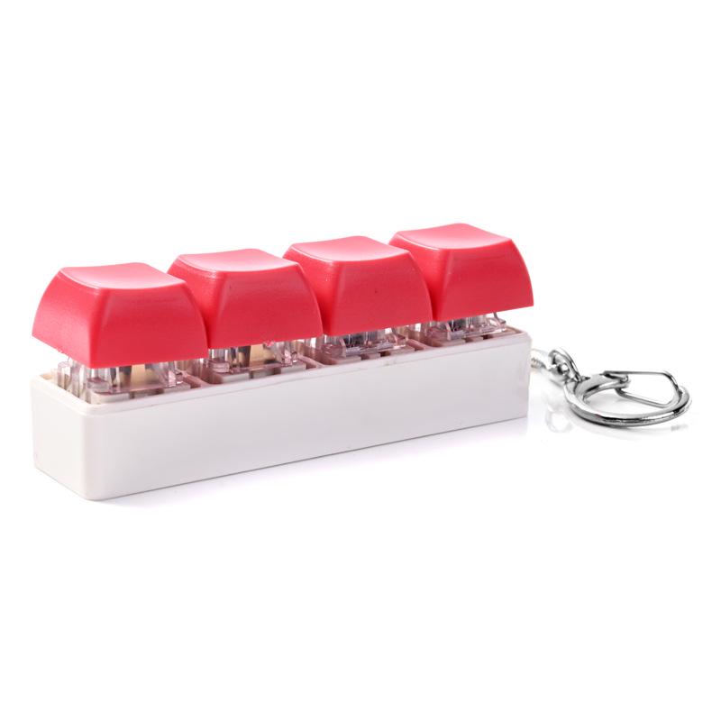 Stress Relief Keychain: Creative Squeeze Button Toy & Fun Gadget Pendant