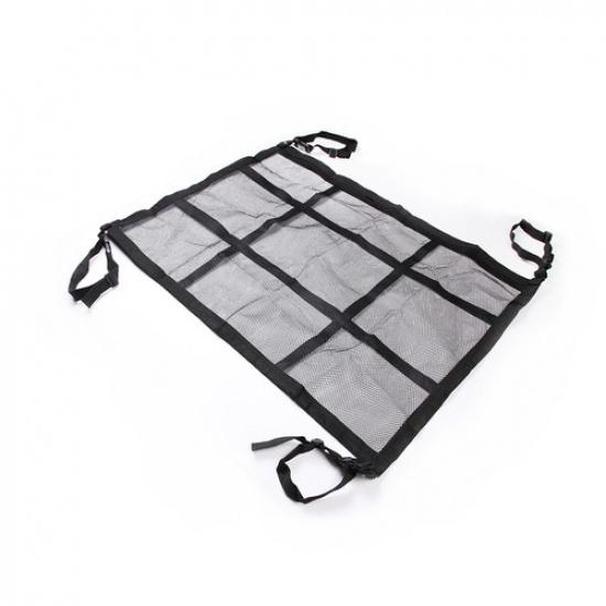Car Roof Ceiling Cargo Net Pouch Black Mesh Storage Bag For Land Rover Defender