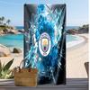 Asciugamano da Spiaggia Stampato Manchester City Asciugamano Morbido ad Asciugatura Rapida Coperta da Spiaggia Rettangolare Grande Portatile per Viaggio Piscina