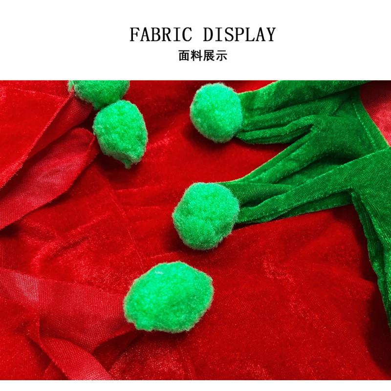 Kids Christmas Halloween Costume Elf Outfit Boys Girls Long Sleeve Dress With Hat Socks Party