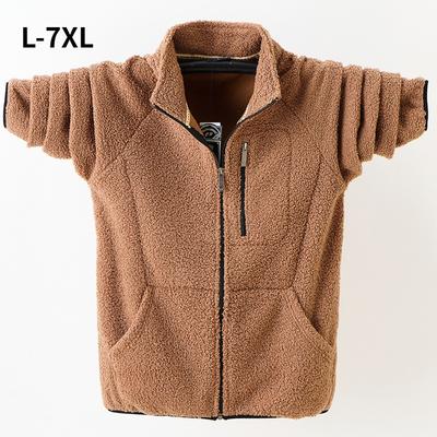 Herren Reißverschluss Polar Fleece Jacken Leicht Athletisch Herbst Winter Warm Flauschig Weich Jacke Stehkragen Dicke Oberbekleidung Mantel Wanderjacken für Herren