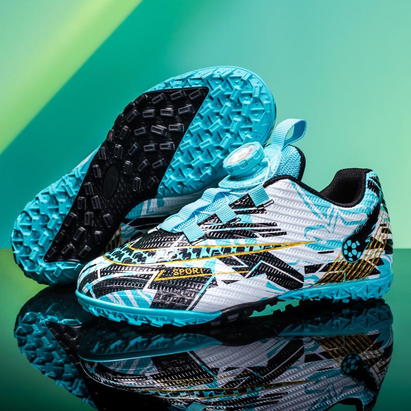 Rotating Button Low Top Football Shoes Men's Broken Nails TF Children's Girls Short Nails Student Training Children's Football Shoes