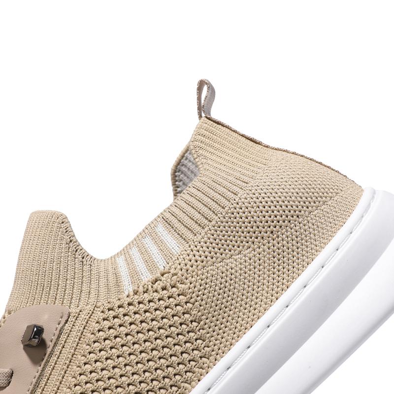 Men's Shoes  Spring and Autumn New Casual Mesh Surface Breathable Summer Slip-on Lazy Lightweight Increase Socks Shoes