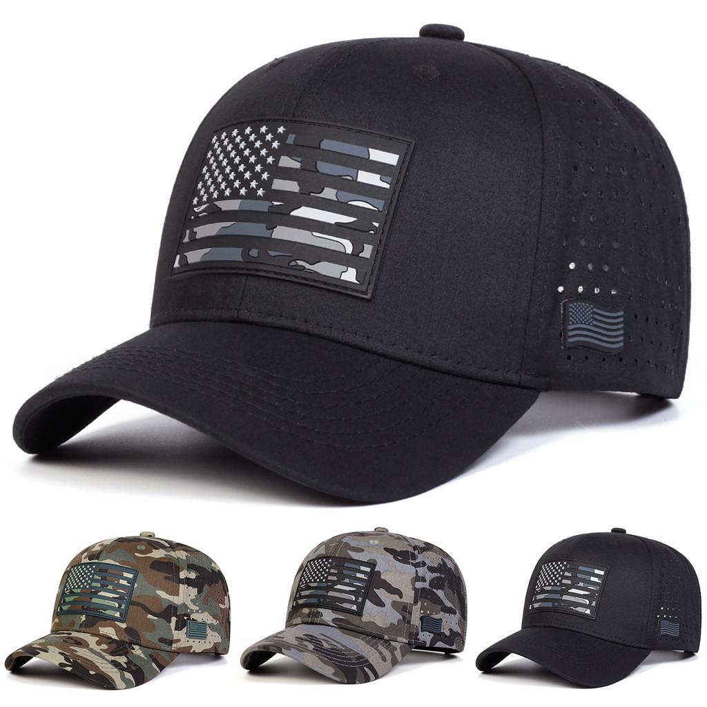 Cappellino da Baseball con Bandiera Americana e Rete, Regolabile, per l'Estate e l'Uso Casual