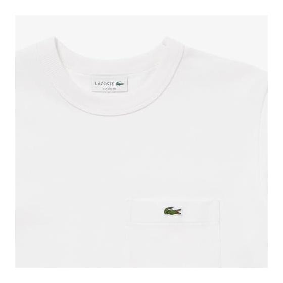 Used New [Lacoste] T-shirt [Official] Pique Pocket Short Sleeve T-Shirt Men's White 2