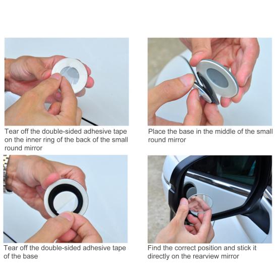 

2 шт. универсальный автомобильный выпуклый отражатель, вид сзади, слепое пятно, круглый