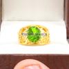 Peridot Oval Cut With 925 Sterling Silver Gold Plated Ring For Men's #B486 JL375683946811