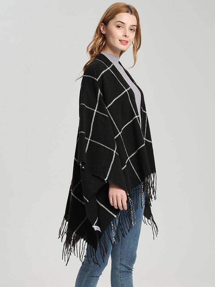 Imitation Cashmere Women Scarf Autumn Winter Plaid Tassel Wrap Shawls Pashmina Lady Ponchos Y Capas Mujer Cachecol Chales Stoles