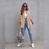 Damen Herbst- und Winter-Jeansjacke, langärmeliges, lässiges Revers-Oberteil für Damen