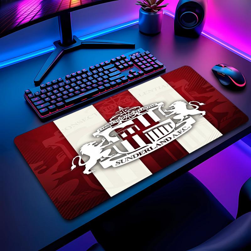Sunderland Football Pattern Mouse Pad Non?Slip Rubber Base Gaming Mousepad For Desk Office Home