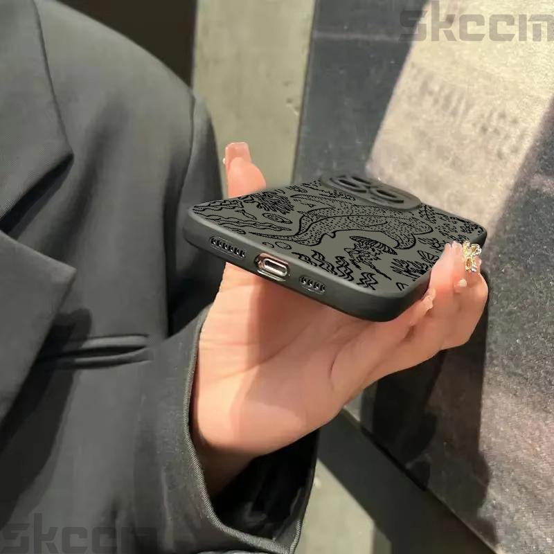 Whale Pattern Phone Case For iPhone 16 Pro Max Cases For iPhone 11 12 13 14 15 8 7 Plus 16e XR X XS Shockproof Silicone Cover