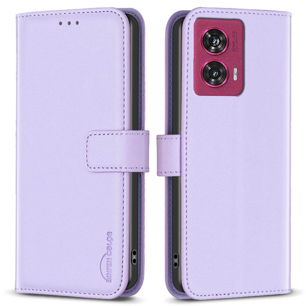 BINFEN COLOR BF17 For Motorola Edge 50 Fusion 5G Case Wallet Card Slots Leather Phone Cover