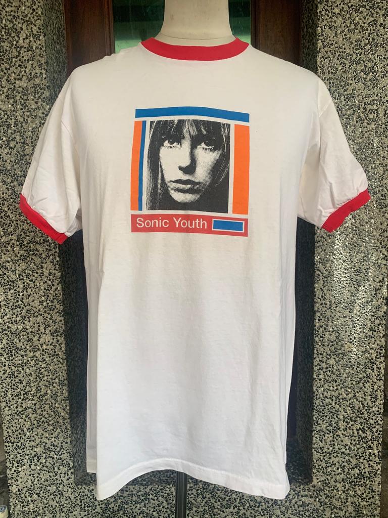 Vintage 90s Sonic Youth Rock Band Ringer T shirt