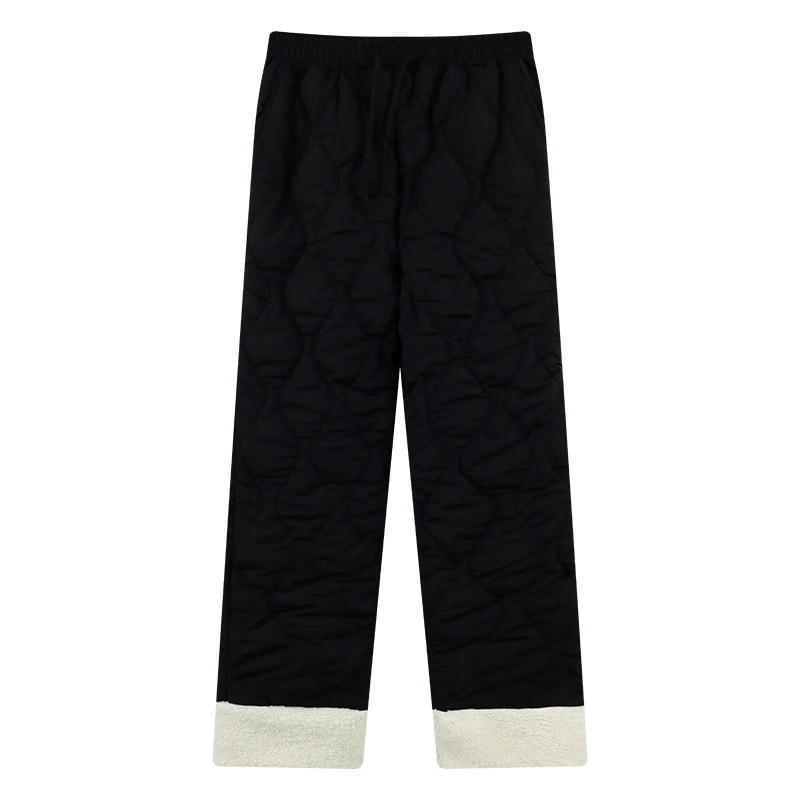 Damen Rosa Fleecegefütterte Weitbeinige Hose - Lässig, Warm und Stilvoll für Herbst/Winter 2024