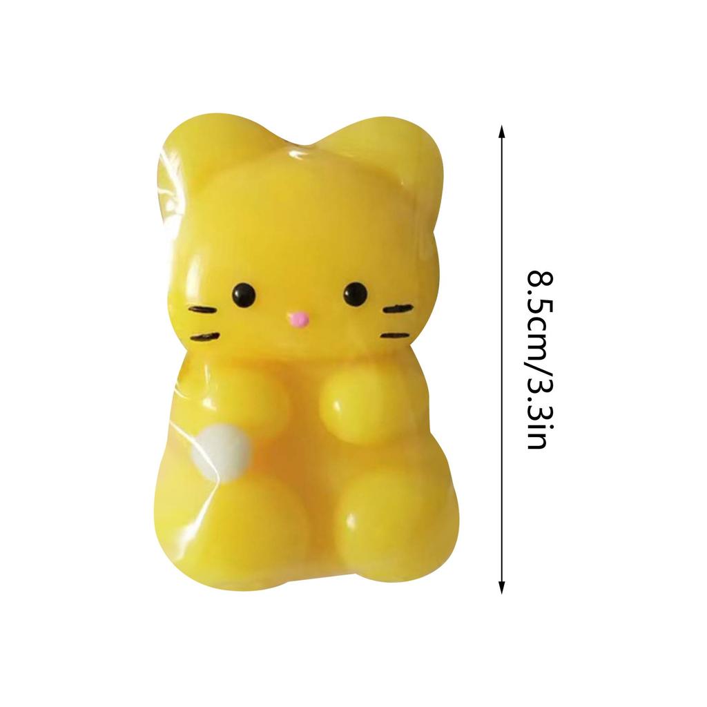 Novelty Funny Cartoon Cat Finger Squeeze Toy Stretchy Stretch Decompression Latex Toys Super Cute Mud Feel Bag Decompression Toy