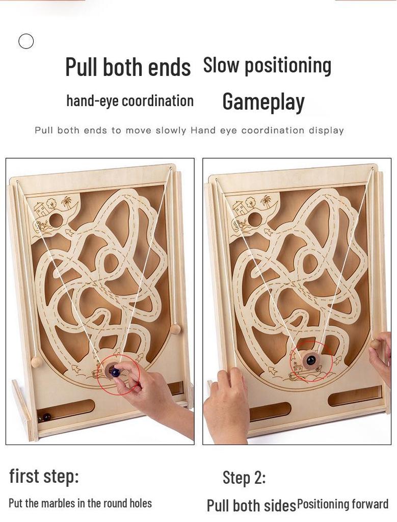 Pirate Themed Wooden Marble Game: Promoting Hand-Eye Coordination and Balance for Children’s Educational Play