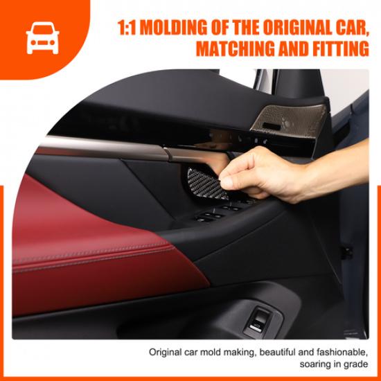 Soft Carbon Interior Door Handle Bowl Trim Sticker For BMW 5 Series G60 I5 2024+