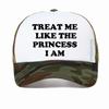 Treat Me Like The Princess I Am Letters Printed Baseball Cap Womens Harajuku 90s Fashion Snapback Hat Summer Adjustable Hats