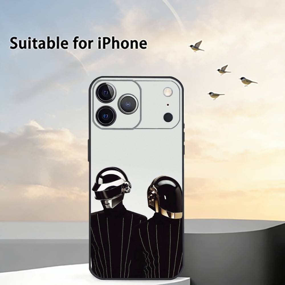 Coque de téléphone électronique Daft Punk Silicone Souple Pour IPhone 17 16 15 14 13 12 11 X XR Plus Pro Max Plus