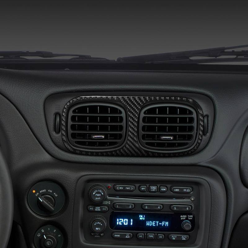 For Chevrolet Trailblazer 2002-2009 Real Carbon Fiber Stickers Central air Vent outlet Panel Car Accessories Interior decorative