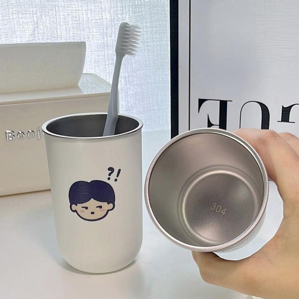 Simple Style Couple Toothbrush Cup Cartoon Rinse Cup Thick Mouthwash Cup  Gift