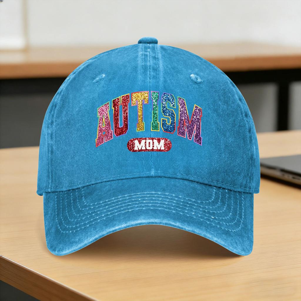 Autism Mom Sun Baseball Cap Unisex-Teens Custom Logo Hip Hop Hats Summer Stylish Outdoor Sports Adjustable Snapback Cap