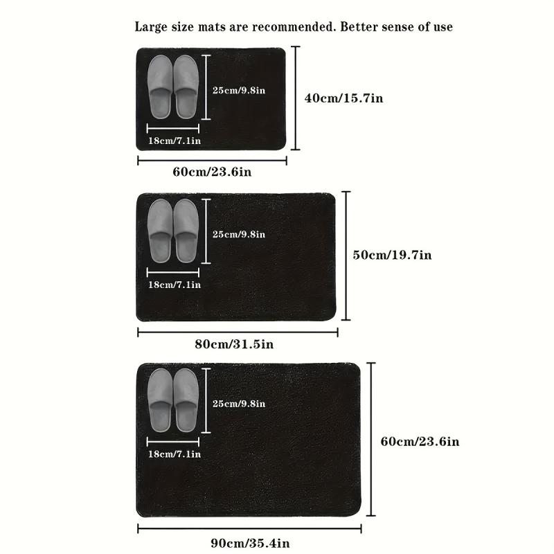 Retro Square Diatom Mud Bathroom Anti-Slip Mat 3.5Mm Thick Shower Room Door Absorbent Mat Toilet Mat Door Mat