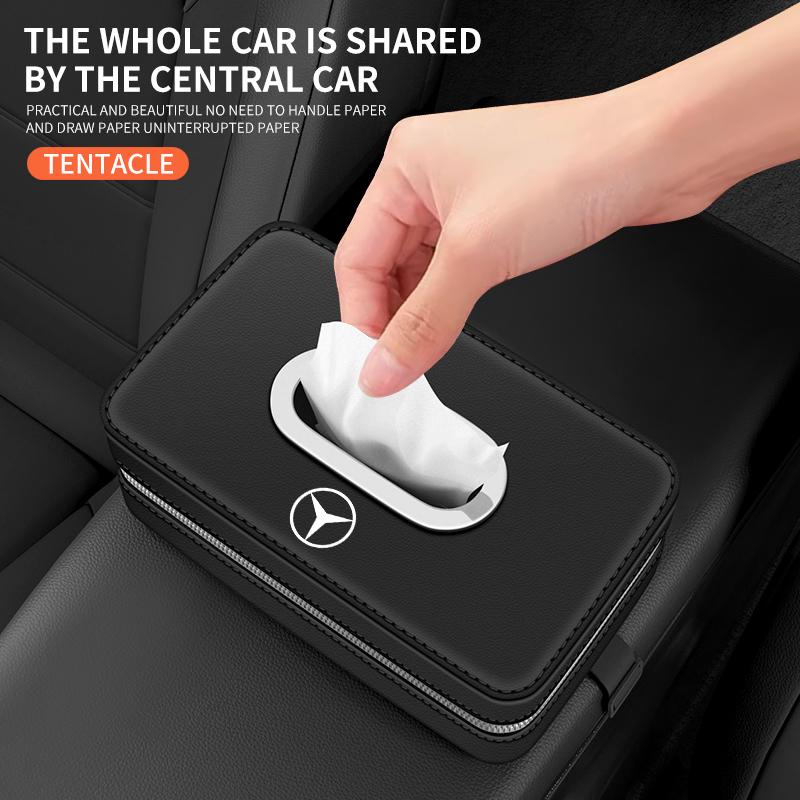 GLC GLB For Mercedes Benz A C E S G Class C43 GLC CLE CLA GLB GLS SLK SL W177 W205 W213 W222 X167 AMG Car Leather Tissue Storag