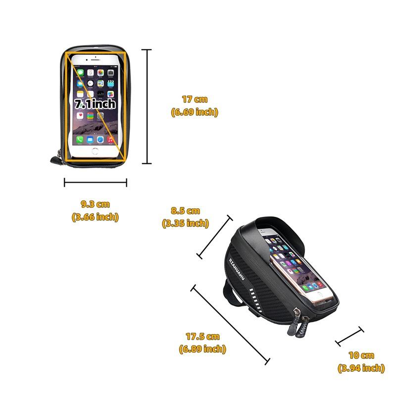 Bicycle Handlebar Bag With Touch Screen MTB Bike Front Beam Bag Hard Shell Waterproof Bag Cycling Accessories