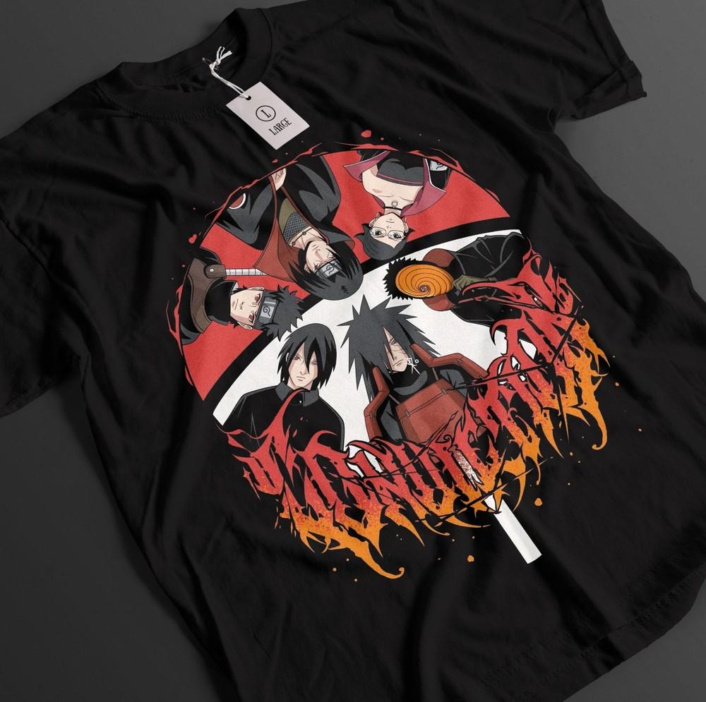 

Naruto Shirt Sasuke Tshirt Itachi Uchiha T-Shirt Madara Sarada Shisui Unisex Tee XL