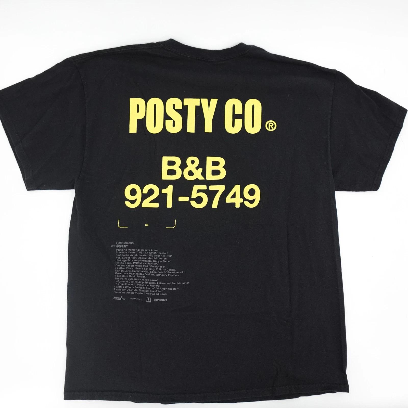 

Post Malone Shirt Mens Extra Large Black 2018 Tour Posty Chemise Dragon Concert 3XL