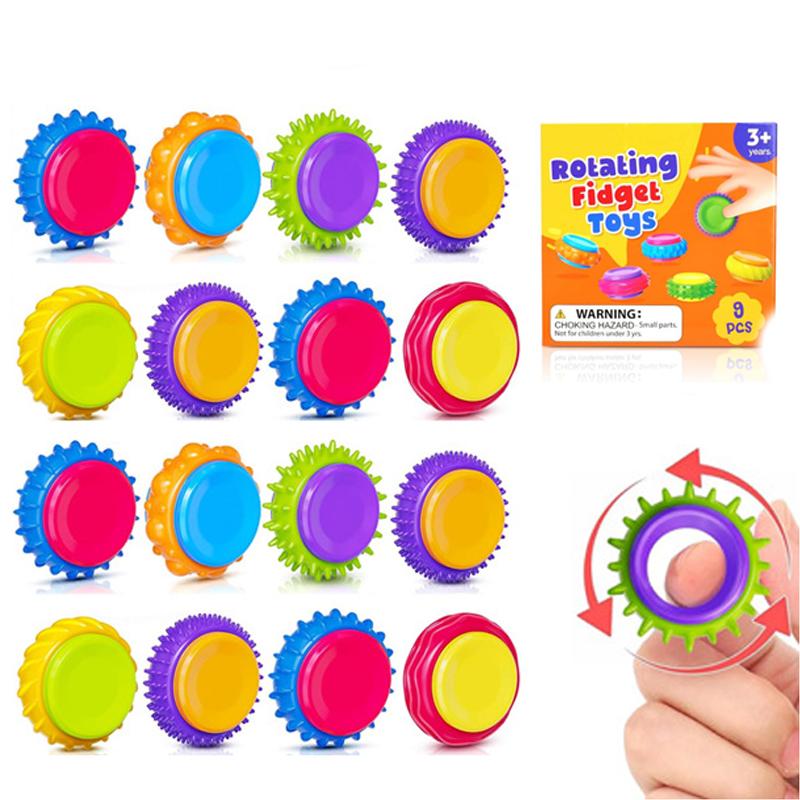 Fidget Spinner Ring Roller Sensory Relieve Stress Relief Toy Edc Fingertip Flywheel Massage For Children Funny Antistress Things