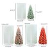 3D Christmas Tree Candle Mold Silicone Mould for Candle Making Handmade Soap Fondant Cake Epoxy Resin Mold DIY Craft