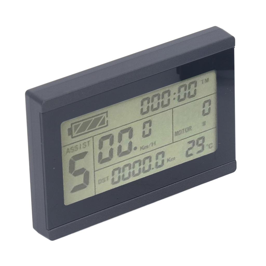 Electric Bicycle LCD Display 5pin Waterproof Backlight Electric Bicycle LCD Display Meter for Electric Mountain Bike