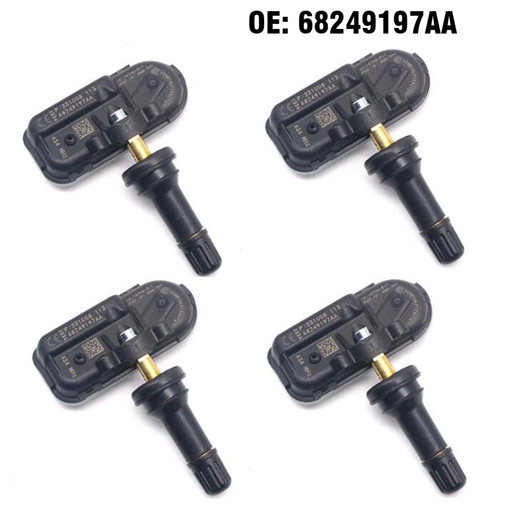 4PCS Car TPMS Tire Pressure Monitoring Sensor 68249197AA 434MHZ for Dodge Ram 2013-2020 For Jeep Cherokee For Ram 1500