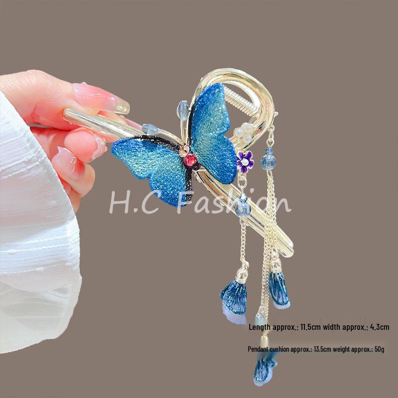 Lily of the Valley Floral Tassel Hair Claw - Ancient Style Women's Accessory