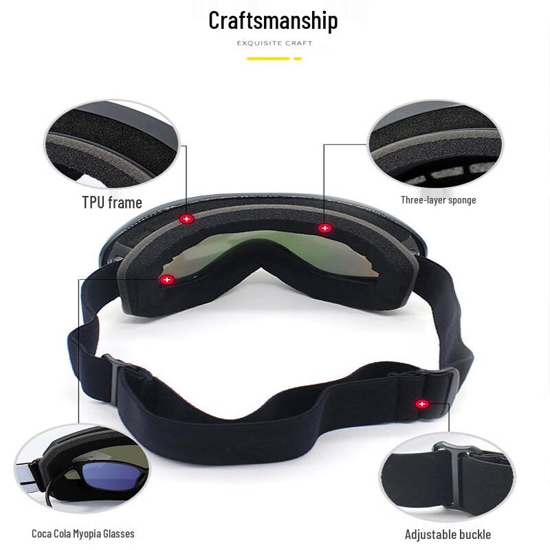 Xin Jing Zhou Double-Layer Anti-Fog Ski Goggles