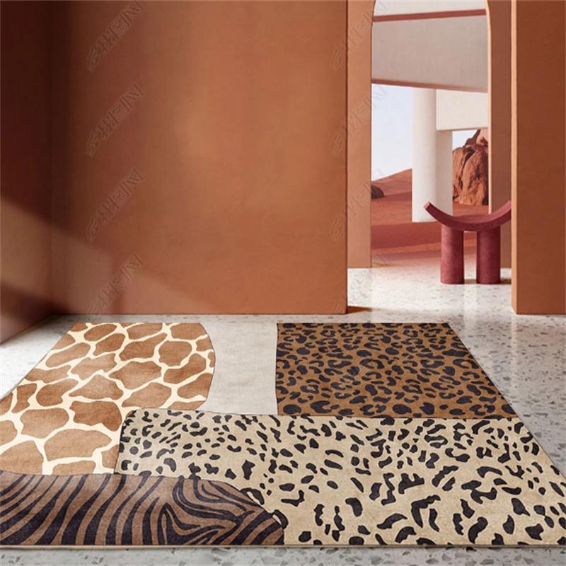 Modern Living Room Decoration Carpet Home Zebra Pattern Study Cloakroom Carpets Bedroom Bedside Non-slip Rug Luxury Floor Mats