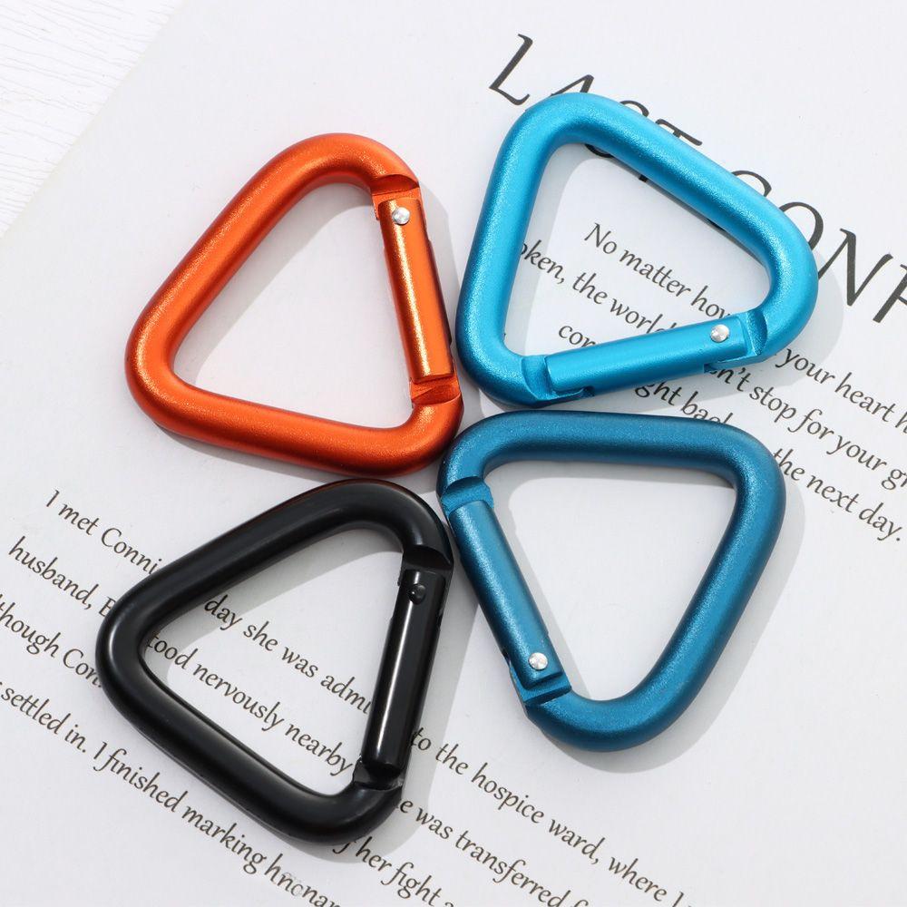 Safety Multicolor Aluminium Camping Hiking Hook Alloy Carabiner Buckle Keychain Climbing Button