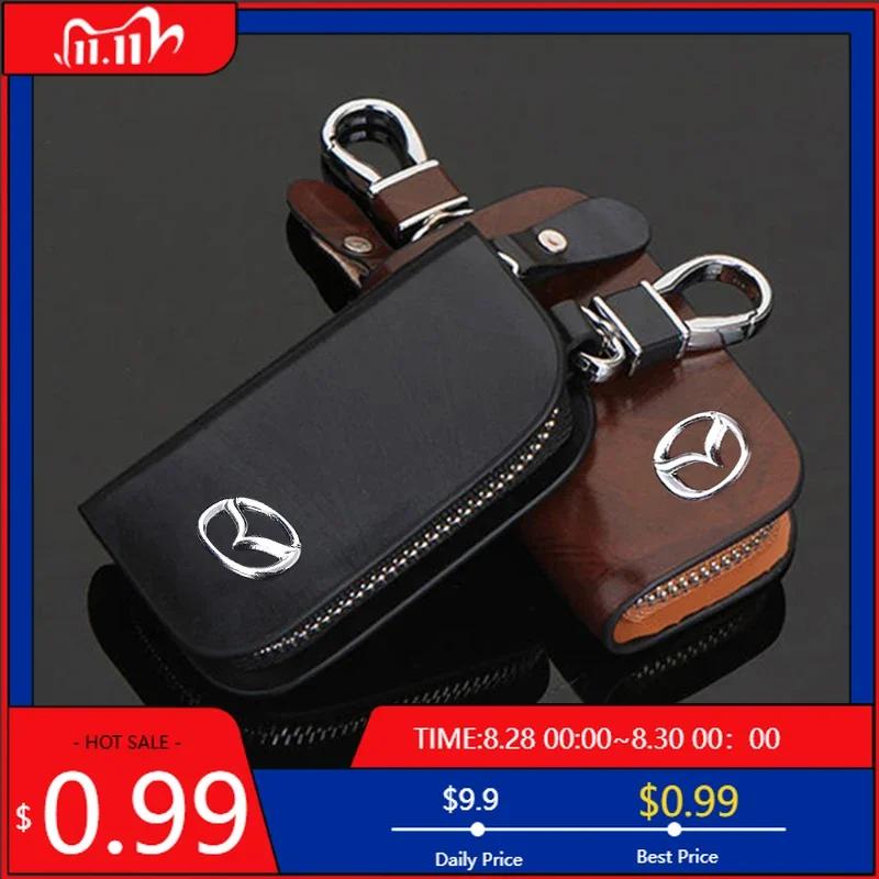 2025 Hot Auto Key Bag Key Case for Mazda 3 Bk 6 2 Spoiler MX5 CX5 CX7 RX8 RX7 CX3 626 323 Axela Atenza CX9 Accessories Car Styli
