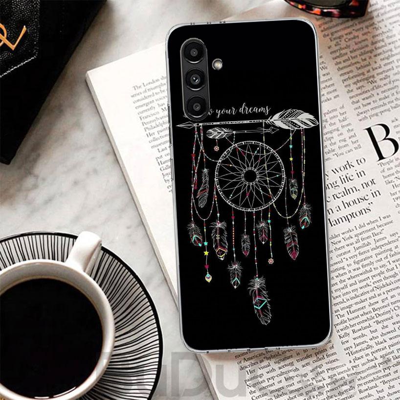 Retro Feather Dreamcatcher Phone Case For Samsung A17 A16 A26 A36 A56 A15 A14 A13 A55 A54 A53 A35 A34 A33 A25 A24 A23 A05S A04S