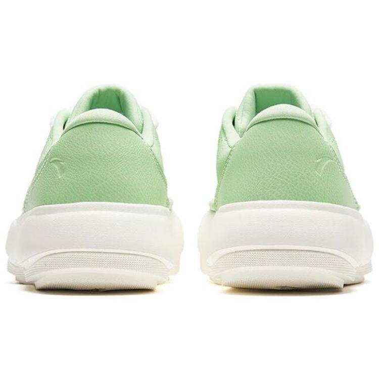Anta Doughnut Round Toe Lace-Up Shock Absorbing Wear-Resistant Low-Top Skate Shoes Women sneaker Light-Green 922418073-1