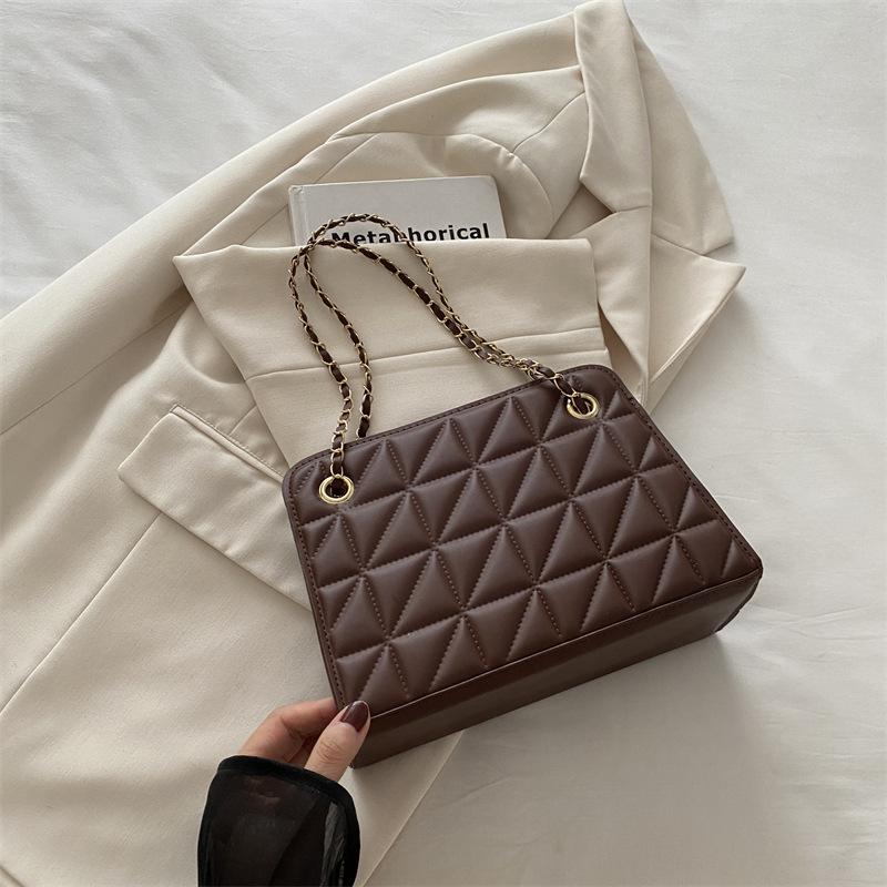 Rhombus chain bag women's 2025 new trendy fashion versatile niche ins shoulder messenger bag small square bag