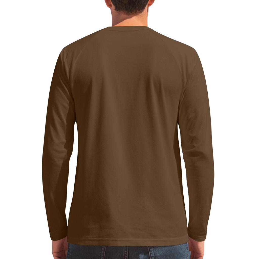 Pánské tričko s dlouhým rukávem a kulatým výstřihem