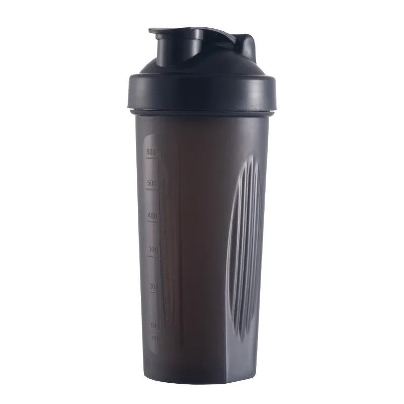 600ml Portable Protein Powder Shaker Bottle Leak Proof Water Bottle for Gym Fitness Training Sport Shaker Mixing Cup with Scale