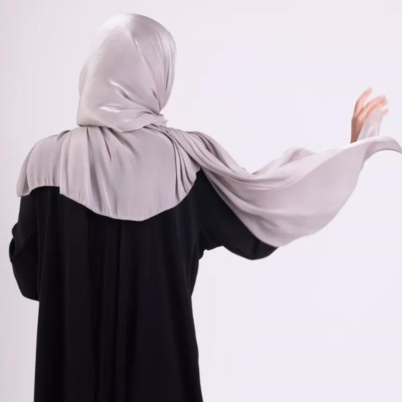 Premium Shimmer Silk Satin Hijab Scarf Women Luxury Solid Color Plain Hijab Shiny Shawl Silk Feeling Stain Wraps Shiny Stoles
