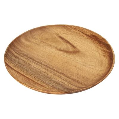 Fuji Boeki Akaciaträ Rund Bred x Handgjord av Naturlig Idealisk för Camping och Produkt 30148 Bricka/Tallrik, 25,4cm 25,4cm Djup, Trä, Picknickar, Nummer