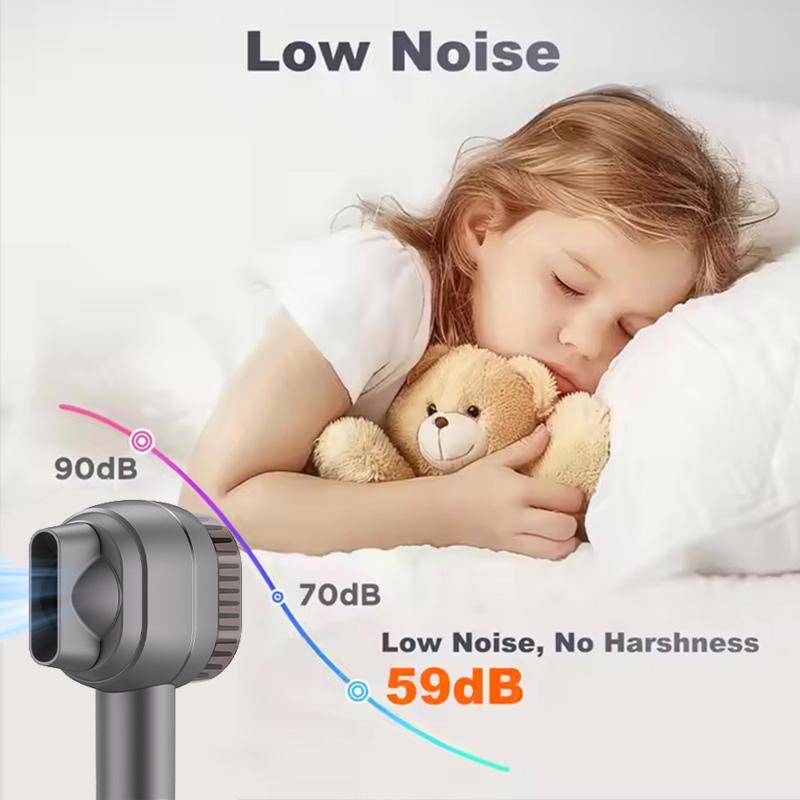 Factory-Source Smart Hair Dryer High-Speed 1400W Silent Negative Ion Hair Dryer for Whole Family Babies USB Power Source